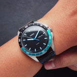 Buy Shop Fossil Sport 54 Day Date Black Dial Black Leather Strap Watch for Men - FS5321 USA Online