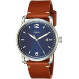 Buy Shop Fossil Commuter Blue Dial Blue Leather Strap Watch for Men - FS5325 USA Online