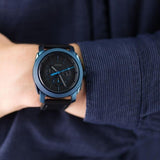 Buy Shop Fossil Machine Chronograph Black Dial Black Leather Strap Watch for Men - FS5361 USA Online