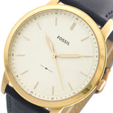 Buy Shop Fossil The Minimalist Slim White Dial Blue Leather Strap Watch for Men - FS5371 USA Online