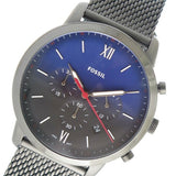 Buy Shop Fossil Neutra Chronograph Blue Dial Silver Mesh Bracelet Watch for Men - FS5383 USA Online
