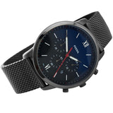 Buy Shop Fossil Neutra Chronograph Blue Dial Silver Mesh Bracelet Watch for Men - FS5383 USA Online
