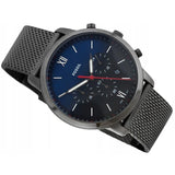 Buy Shop Fossil Neutra Chronograph Blue Dial Silver Mesh Bracelet Watch for Men - FS5383 USA Online
