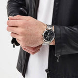 Buy Shop Fossil The Commuter Black Dial Silver Steel Strap Watch for Men - FS5399 USA Online