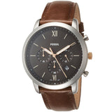 Buy Shop Fossil Neutra Chronograph Black Dial Brown Leather Strap Watch for Men - FS5408 USA Online