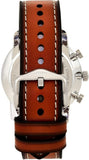 Buy Shop Fossil Goodwin Chronograph Blue Dial Brown Leather Strap Watch for Men - FS5414 USA Online