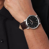 Buy Shop Fossil The Minimalist 3H Black Dial Brown Leather Strap Watch for Men - FS5464 USA Online