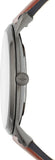 Buy Shop Fossil The Minimalist 3H Grey Dial Brown Leather Strap Watch for Men - FS5479 USA Online