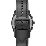 Buy Shop Fossil Machine Chronograph Black Dial Black Leather Strap Watch for Men - FS5586 USA Online