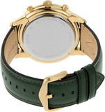 Fossil Townsman Chronograph Green Dial Green Leather Strap Watch for Men - FS5599