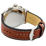 Buy Shop Fossil Dillinger Luggage Chronograph Blue Dial Brown Leather Strap Watch for Men - FS5675 USA Online