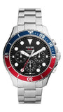 Buy Shop Fossil FB-03 Chronograph Black Dial Silver Steel Strap Watch for Men - FS5767 USA Online