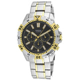 Buy Shop Fossil Garrett Analog Black Dial Two Tone Steel Strap Watch for Men - FS5771 USA Online