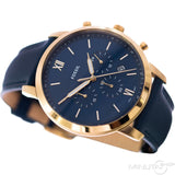 Buy Shop Fossil Neutra Chronograph Blue Dial Blue Leather Strap Watch for Men - FS5790 USA Online