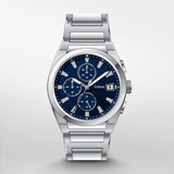 Buy Shop Fossil Everett Chronograph Blue Dial Silver Steel Strap Watch for Men - FS5795 USA Online