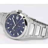 Buy Shop Fossil Everett Chronograph Blue Dial Silver Steel Strap Watch for Men - FS5795 USA Online