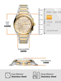 Buy Shop Fossil Everett Chronograph Gold Dial Two Tone Steel Strap Watch for Men - FS5796 USA Online