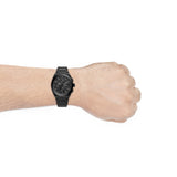 Buy Shop Fossil Everett Chronograph Black Dial Black Steel Strap Watch for Men - FS5797 USA Online