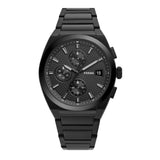 Buy Shop Fossil Everett Chronograph Black Dial Black Steel Strap Watch for Men - FS5797 USA Online