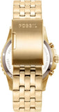 Buy Shop Fossil FB-01 Chronograph Black Dial Gold Steel Strap Watch for Men - FS5836 USA Online