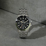 Buy Shop Fossil FB-01 Chronograph Black Dial Silver Steel Strap Watch for Men - FS5864 USA Online