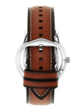 Buy Shop Fossil Neutra Minimalist Moonphase Blue Dial Brown Leather Strap Watch for Men - FS5903 USA Online