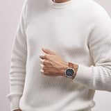 Buy Shop Fossil Neutra Minimalist Moonphase Blue Dial Brown Leather Strap Watch for Men - FS5903 USA Online