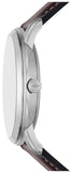 Buy Shop Fossil Neutra Minimalist Moonphase Silver Dial Brown Leather Strap Watch for Men - FS5905 USA Online