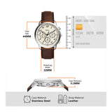 Buy Shop Fossil Neutra Chronograph White Dial Brown Leather Strap Watch for Men - FS6022 USA Online