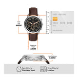 Buy Shop Fossil Neutra Chronograph Black Dial Brown Leather Strap Watch for Men - FS6024 USA Online