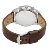 Buy Shop Fossil Sport Tourer Chronograph White Dial Brown Leather Strap Watch for Men - FS6042 USA Online