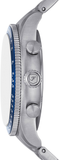 Buy Shop Fossil Sport Tourer Chronograph Blue Dial Silver Steel Strap Watch for Men - FS6047 USA Online