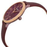 Buy Shop Fossil Jacqueline Burgundy Dial Burgundy Leather Strap Watch for Women - ES4099 USA Online
