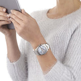 Buy Shop Fossil Perfect Boyfriend Mother of Pearl Blue Dial Silver Steel Strap Watch for Women - ES3880 USA Online