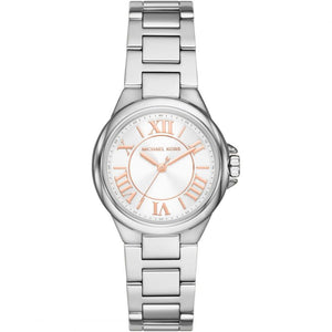 Buy Shop Michael Kors Camille Three Hand Silver Dial Silver Steel Strap Watch For Women - MK7259 USA Online
