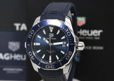 Buy Shop Tag Heuer Aquaracer Blue Dial Blue Rubber Strap Watch for Men - WAY111C.FT6155 USA Online