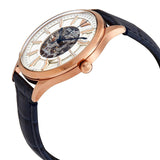 Buy Shop Emporio Armani Meccanico Automatic White Dial Blue Leather Strap Watch For Men - AR1947 USA Online