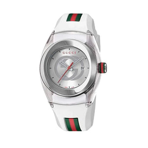 Buy Shop Gucci Sync Quartz White Dial White Rubber Strap Unisex Watch - YA137302 USA Online