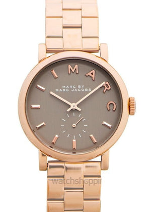 Buy Shop Marc Jacobs Baker Brown Dial Rose Gold Steel Strap Watch for Women - MBM8632 USA Online