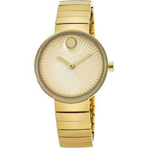 Buy Shop Movado Edge Gold Dial Gold Steel Strap Watch for Women - 3680014 USA Online