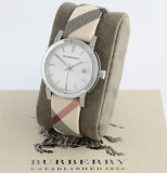 Buy Shop Burberry The City White Dial Brown Leather Strap Watch for Women - BU9113 USA Online