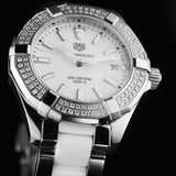 Buy Shop Tag Heuer Aquaracer Diamonds White Dial Two Tone Steel Strap Watch for Women - WAY131F.BA0914 USA Online