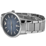Buy Shop Emporio Armani Renato Blue Dial Silver Steel Strap Watch For Men - AR2472 USA Online