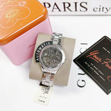 Buy Shop Fossil Rye Automatic Skeleton Silver Dial Silver Steel Strap Watch for Women - BQ3753 USA Online
