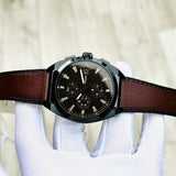 Buy Shop Fossil Everett Chronograph Black Dial Brown Leather Strap Watch for Men - FS5798 USA Online