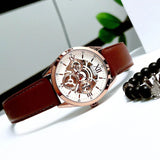 Buy Shop Guess Multi-Function Chronograph White Dial Brown Leather Strap Watch For Men - GW0389G8 USA Online
