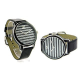 Buy Shop Marc Jacobs Lidia Stripe Glitz Black Dial Black Leather Strap Watch for Women - MBM1166 USA Online