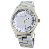 Buy Shop Marc Jacobs Henry Transparent Silver Dial Silver Steel Strap Watch for Women - MBM3205 USA Online