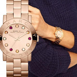 Buy Shop Marc Jacobs Amy Dexter Rose Gold Dial Rose Gold Steel Strap Watch for Women - MBM3216 USA Online