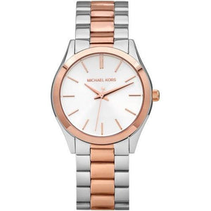 Buy Shop Michael Kors Slim Runway White Dial Two Tone Watch for Women - MK3204B USA Online